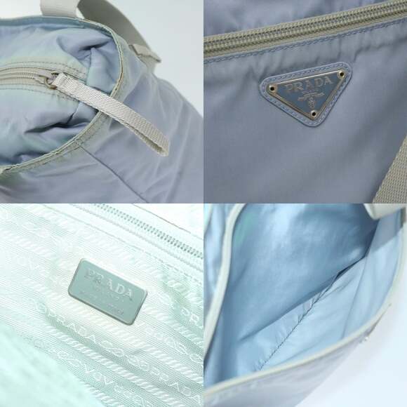 PRADA Tote Bag Nylon Light Blue - Picture 11 of 13